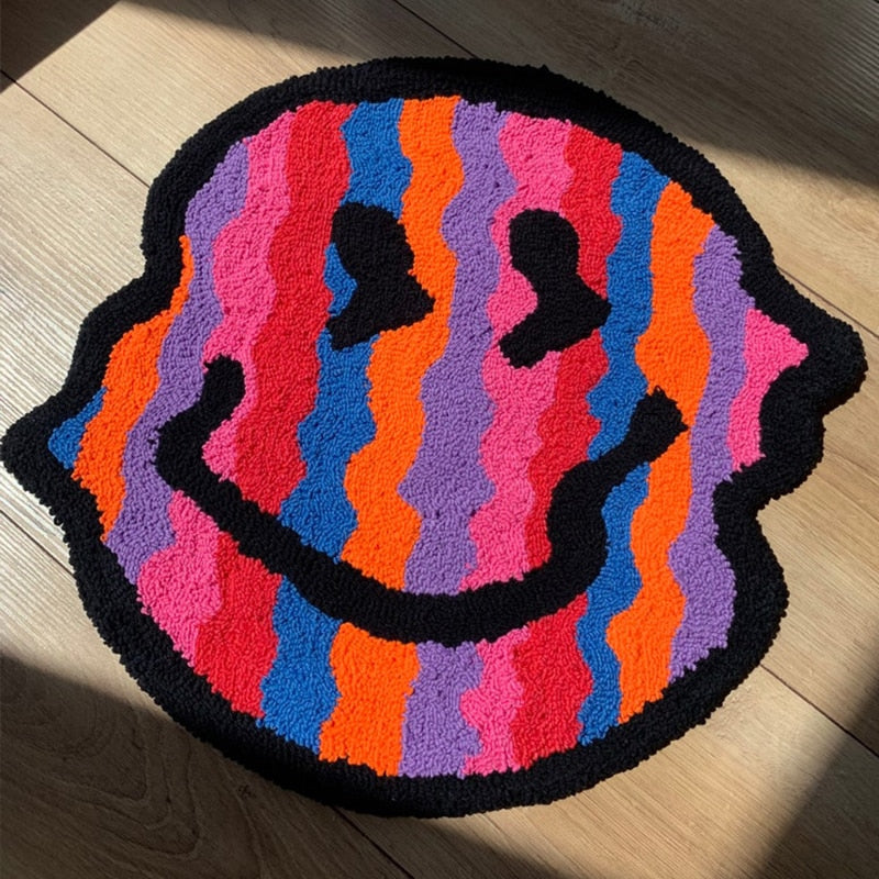LAKEA - Trippy Smile Plush Handmade Carpet Rug