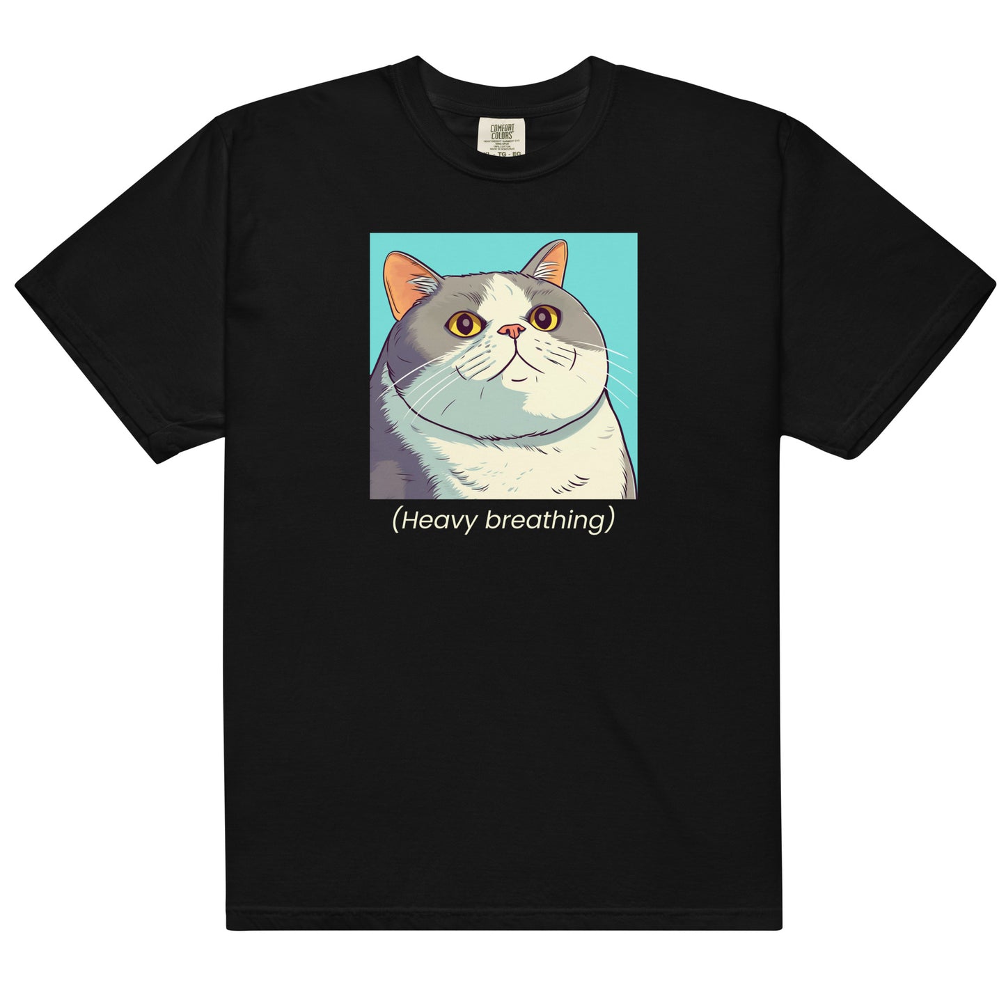 (Heavy Breathing) Cat Meme - Men’s T-shirt