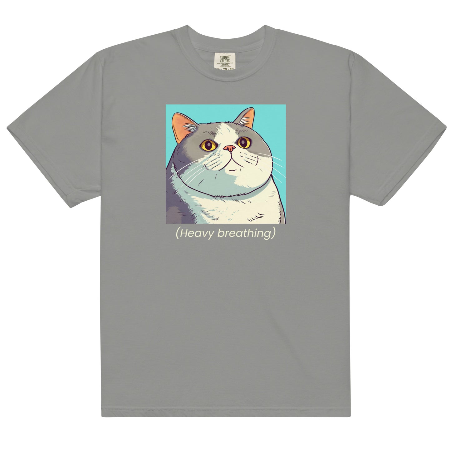 (Heavy Breathing) Cat Meme - Men’s T-shirt