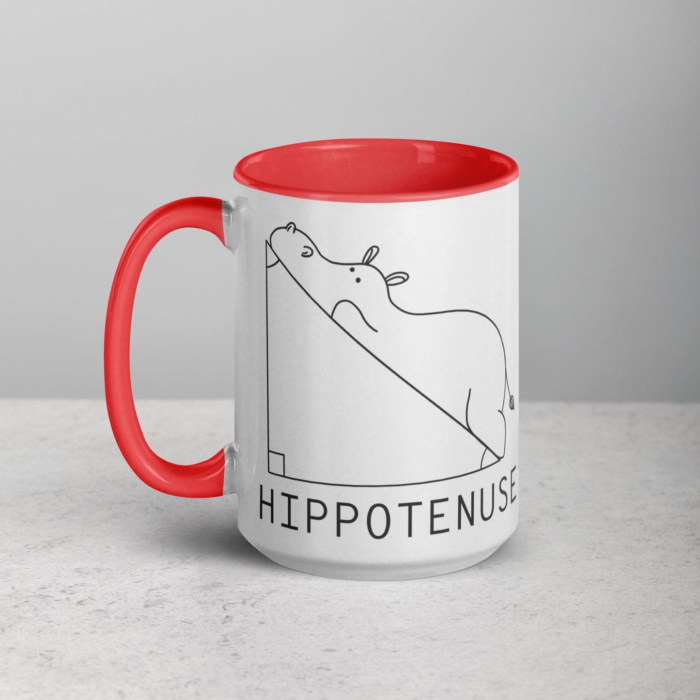 Hippotenuse Maff - 15oz. Mug with Color Inside